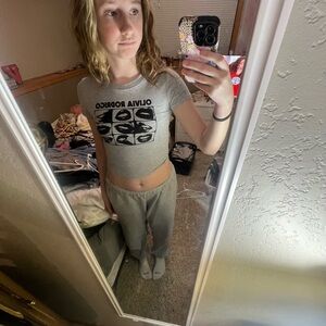 Olivia Rodrigo Gray Graphic Tee